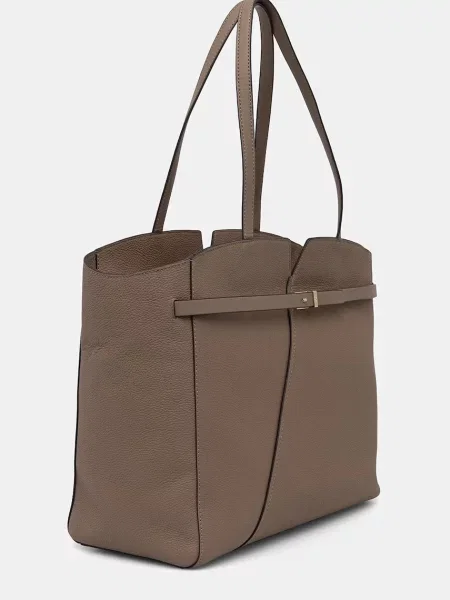 BOSS geantă shopper pentru femei din piele REVERS TOTE maro