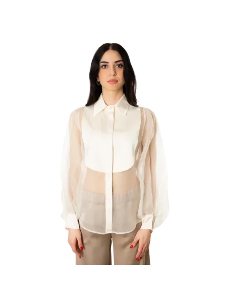 Koszula D.exterior z organzy biała