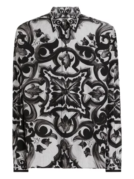 Cămașă Dolce & Gabbana cu imagine negru