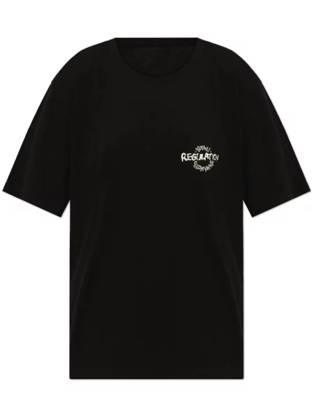 Haftowana koszulka Yohji Yamamoto czarna