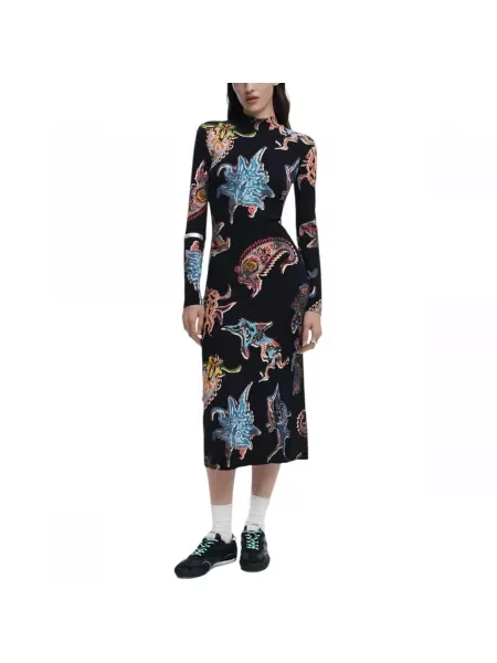 Šaty Desigual MELTED PAISLEYS_LACROI čierna