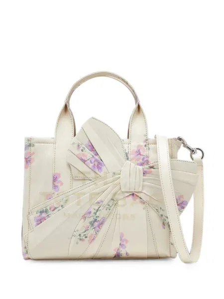 Geantă shopper Marc Jacobs cu funde cu model floral din canvas