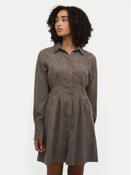 Kaffe Sukienka koszulowa Hermine brązowy
