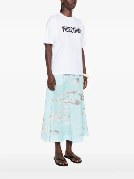 Tricou Moschino cu imagine alb