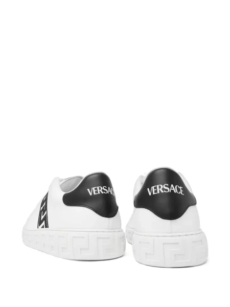 Sneakerși Versace cu broderie alb