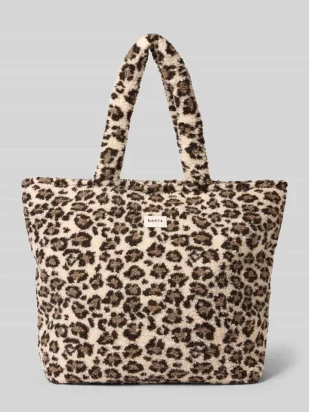 Torba shopper z przegródką wewnętrzną z polaru model Bugbane' Barts biała