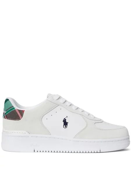 Καρό μπλούζα Polo Ralph Lauren με κέντημα κλασική καφέ