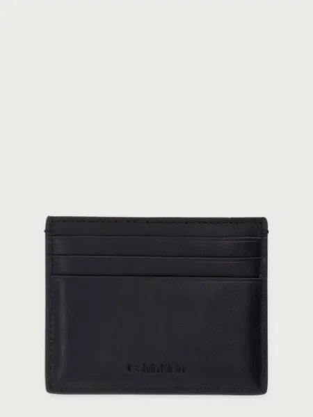 Portofel Calvin Klein din piele de căprioară negru