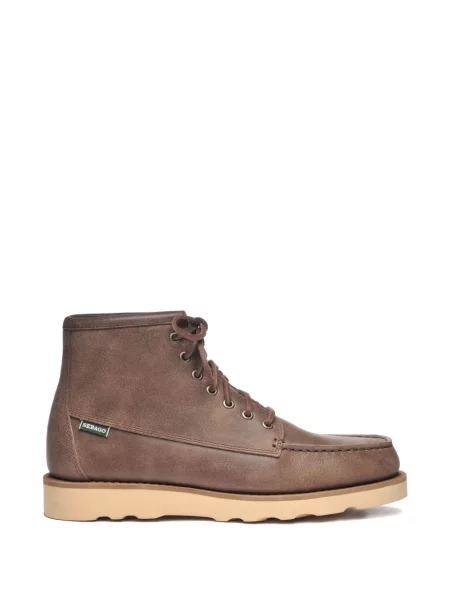 Botine Sebago cu șireturi din piele maro