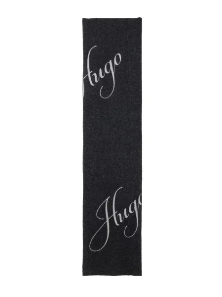 HUGO Fular Byanca / alb negru