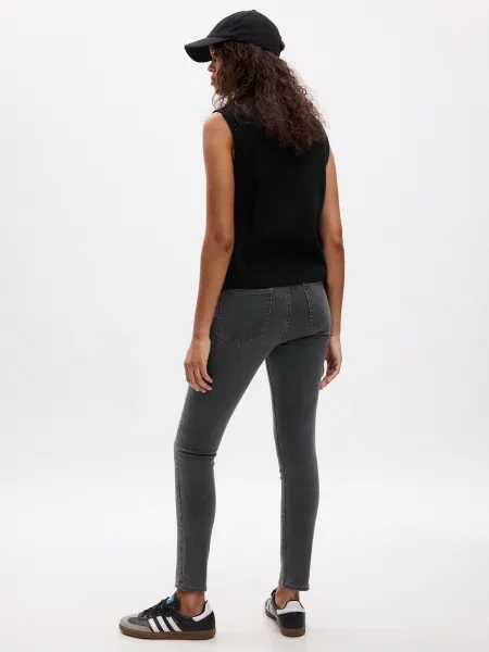 Skinny fit džínsy Gap skinny fit sivá