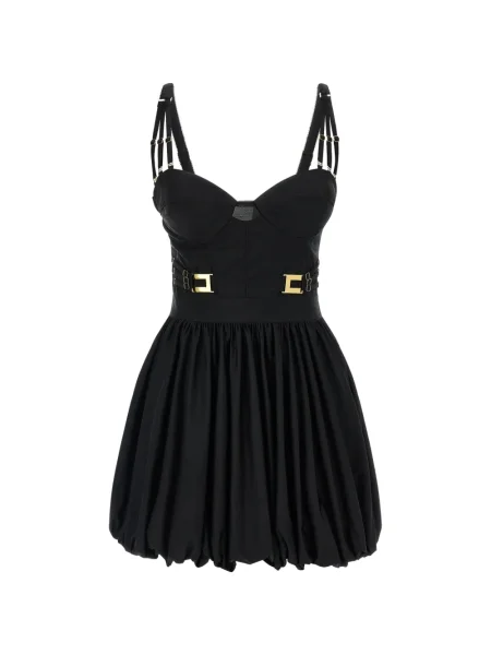 Mały sukienka mini Elisabetta Franchi z gorsetem garniturowa czarna
