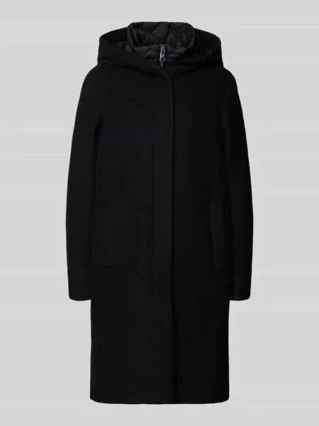 Płaszcz z kapturem i krytym zamkiem błyskawicznym Fuchs Schmitt czarny