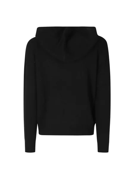 Bluza z kapturem Sporty And Rich z kaszmiru z kapturem z logo czarna