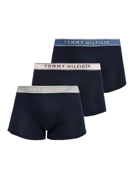 Boxerky Tommy Hilfiger Trunk WB 3 pairs purple pink/antique silverer/aegean sea fialová