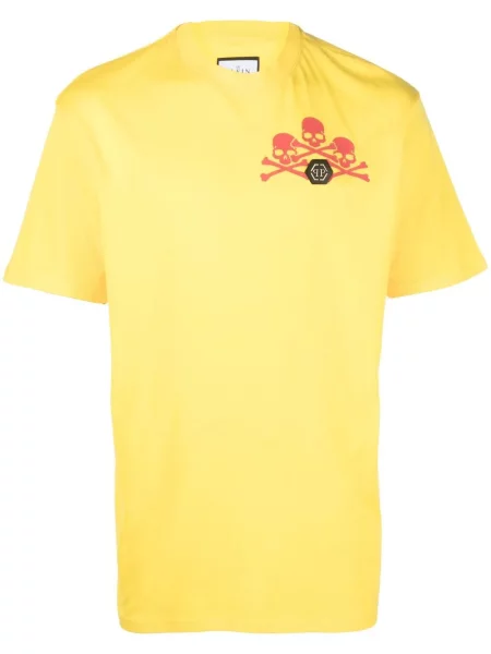 Tricou Philipp Plein cu imagine galben
