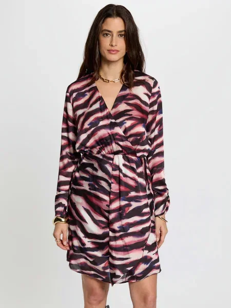 Morgan Rochie albastru / roșu cireș alb negru