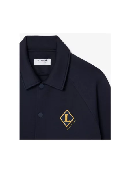 Kurtka bomber Lacoste niebieski
