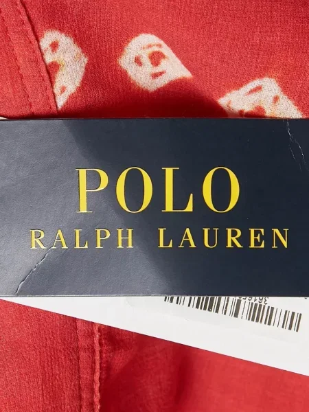 Lněná batikovaná košile Polo Ralph Lauren s oděrkami modrá
