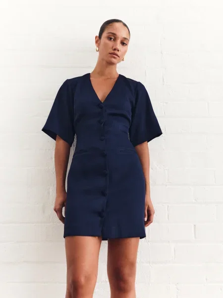Willa Rochie tip bluză Wendy bleumarin