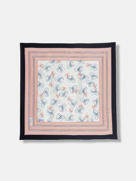 Fular Luisa Spagnoli de mătase alb