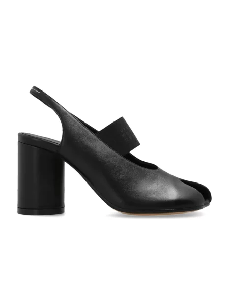 Czółenka Mm6 Maison Margiela z otwartą piętą czarna