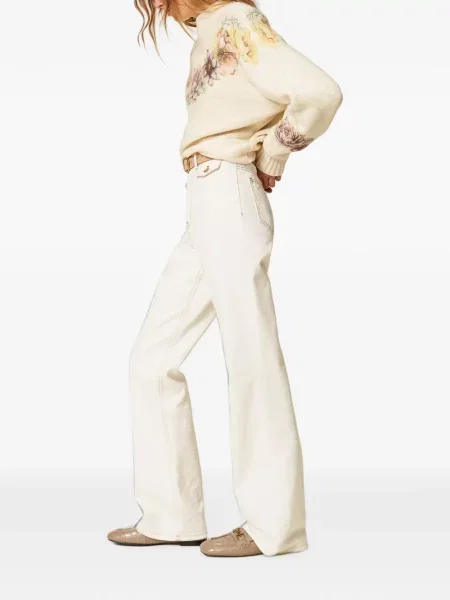 Pantaloni Twinset alb