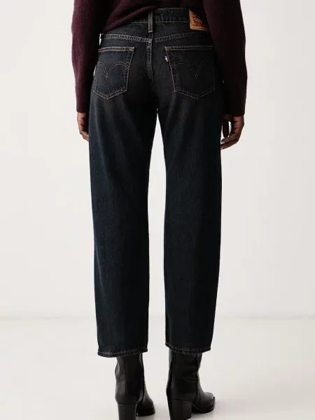 Levi's jeansy straight SUPERLOW STRAIGHT granatowe