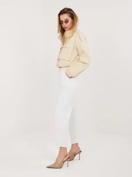 Pantaloni Italy Moda alb
