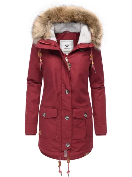 Ragwear Geacă de iarnă Jane vin roșu