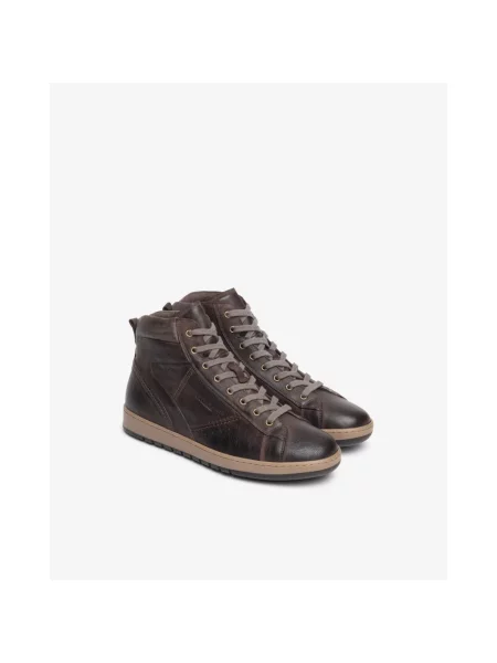 Sneakersy Nerogiardini skórzane brązowe
