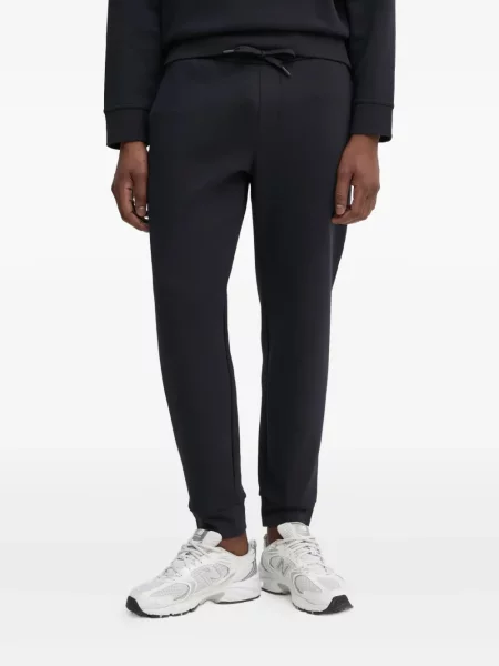 Pantaloni Armani Exchange alergare cu autograf albastru