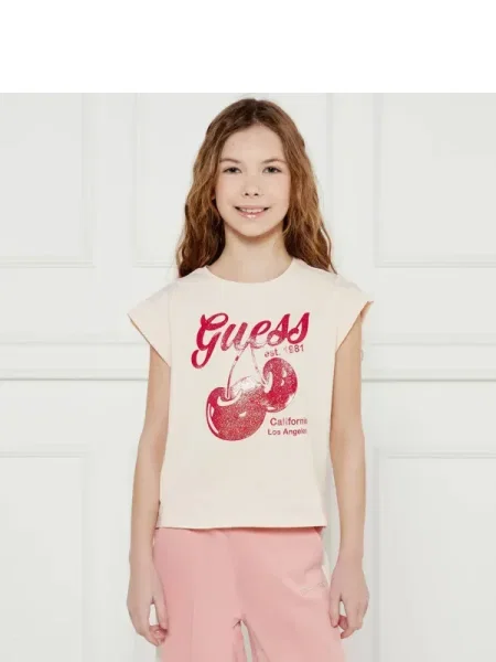 Guess Póló Regular Fit rózsaszín