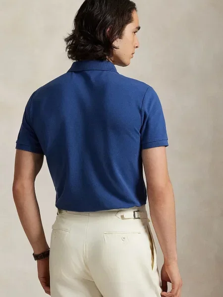 Однотонное поло Polo Ralph Lauren бордовое