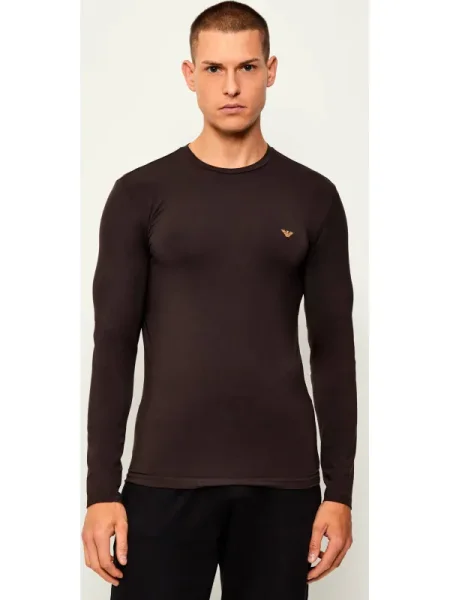 Tricou mânecă lungă Emporio Armani maro