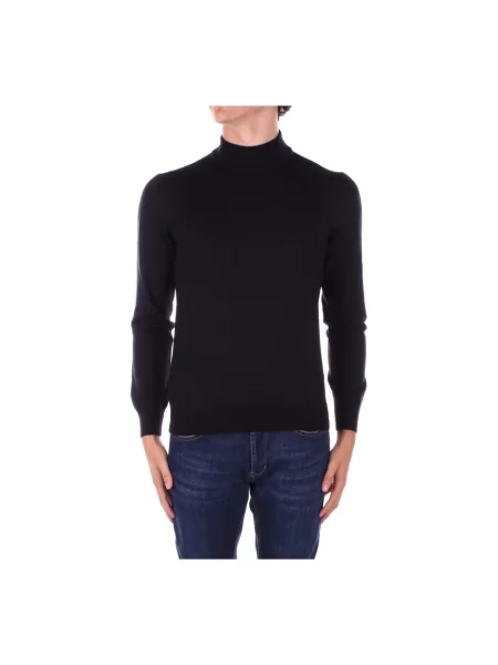 Sweter z golfem Tagliatore wełniany do golfa czarny
