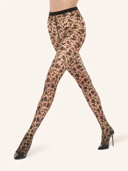 Wolford Jemné Punčocháče Rose fairly light/black černé