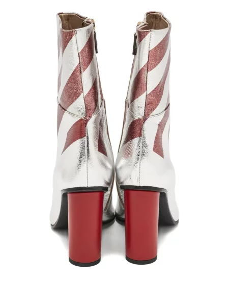 Cizme scurte Anya Hindmarch cu dungi gri