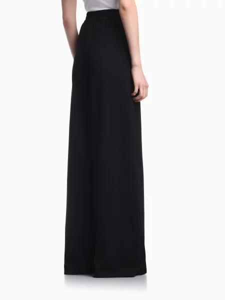 Брюки палаццо Emporio Armani черные