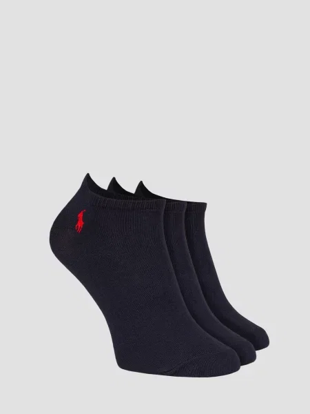 Granatowe Skarpety Stopki Polo Ralph Lauren 3 Pack niebieskie