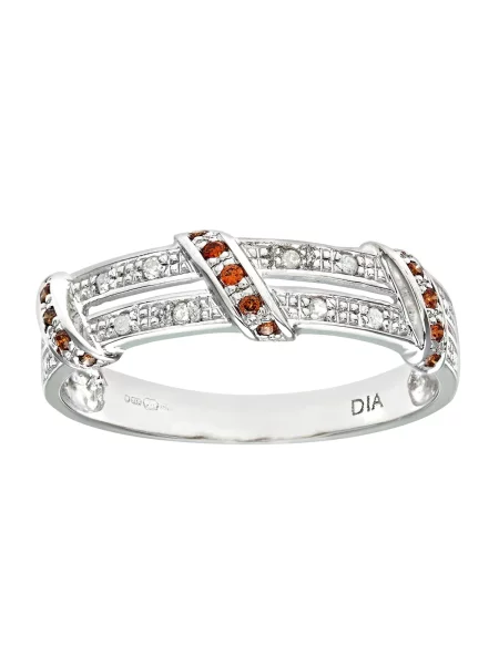 DIAMANT LETERNEL Prsten Eternity-Ring aus Weißgold mit Diamant gedreht srebro