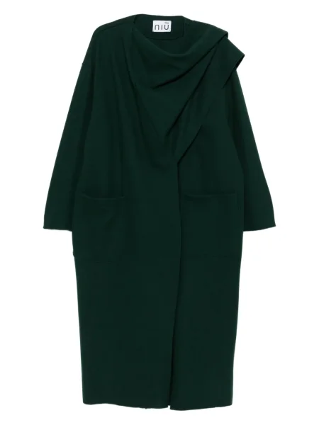 Palton Niu' drapat verde