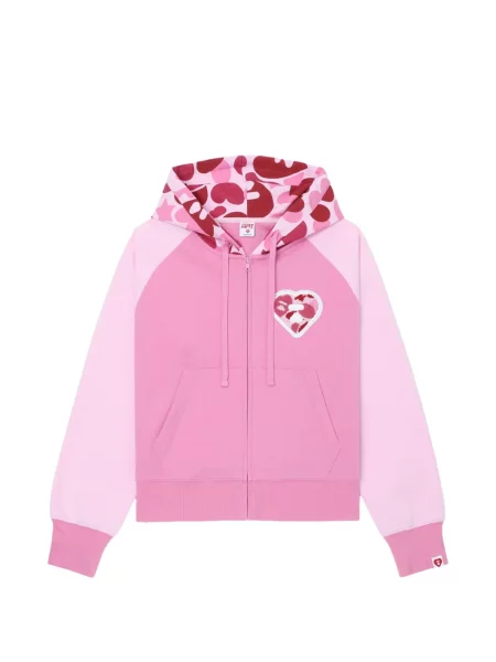Hanorac cu glugă Apee™ By *a Bathing Ape® cu imagine cu motiv cu inimi roz