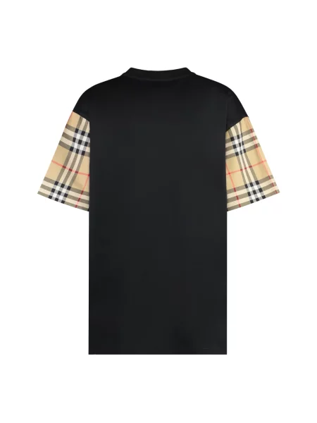 Koszulka Burberry casual w kratkę czarna