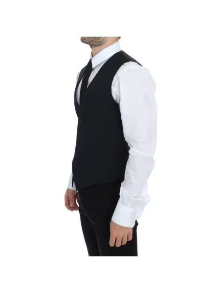 Garnitur Dolce And Gabbana wełniany elegancki niebieski