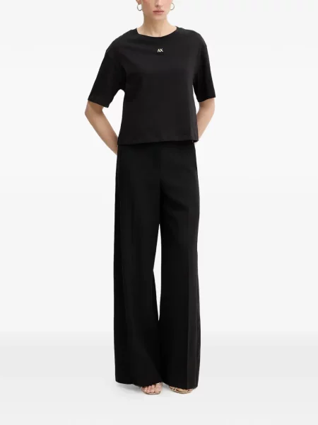 Tricou Armani Exchange cu autograf negru