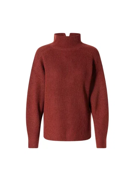 Sweter z golfem Windsor do golfa czerwony