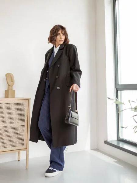 Пальто Milirud бавовна/поліестер чорний