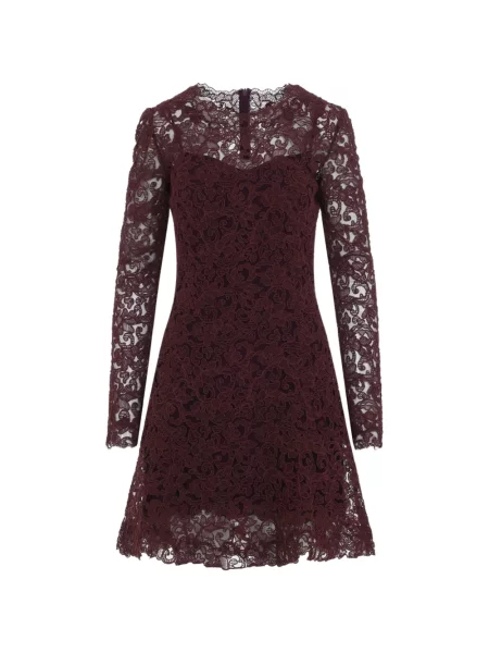 Lung rochie mini Ermanno Scervino din dantelă roșu