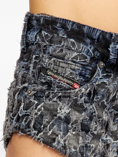 Pantaloni scurți din denim Diesel albastru